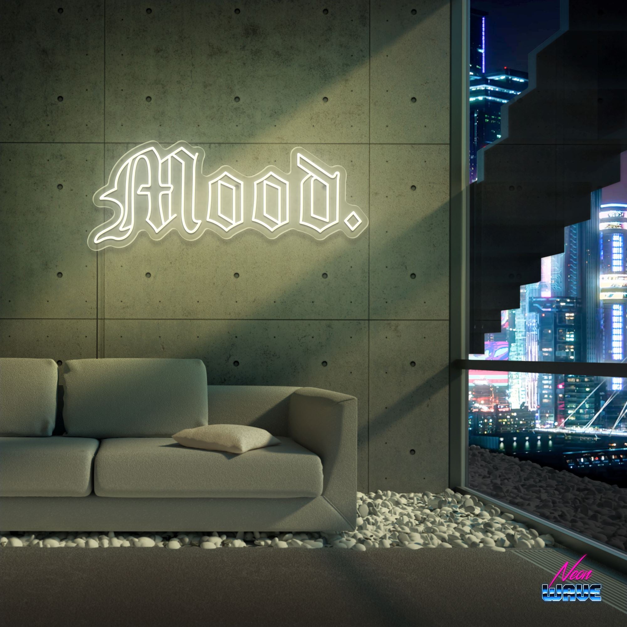 Mood. Neon Sign Neonwave.ch 75cm Warmweiss 