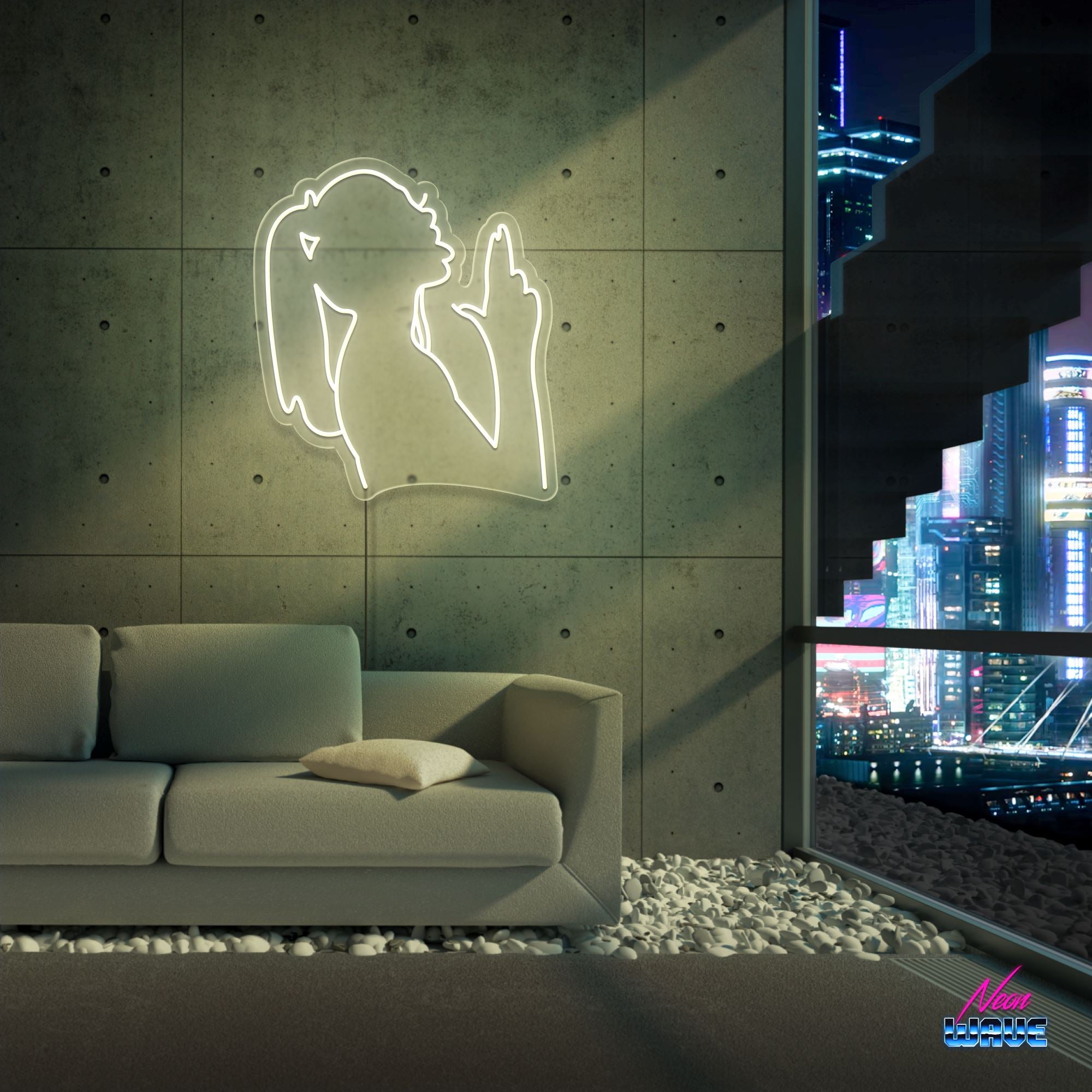 Girl Silhouette Neon Sign Neonwave.ch 