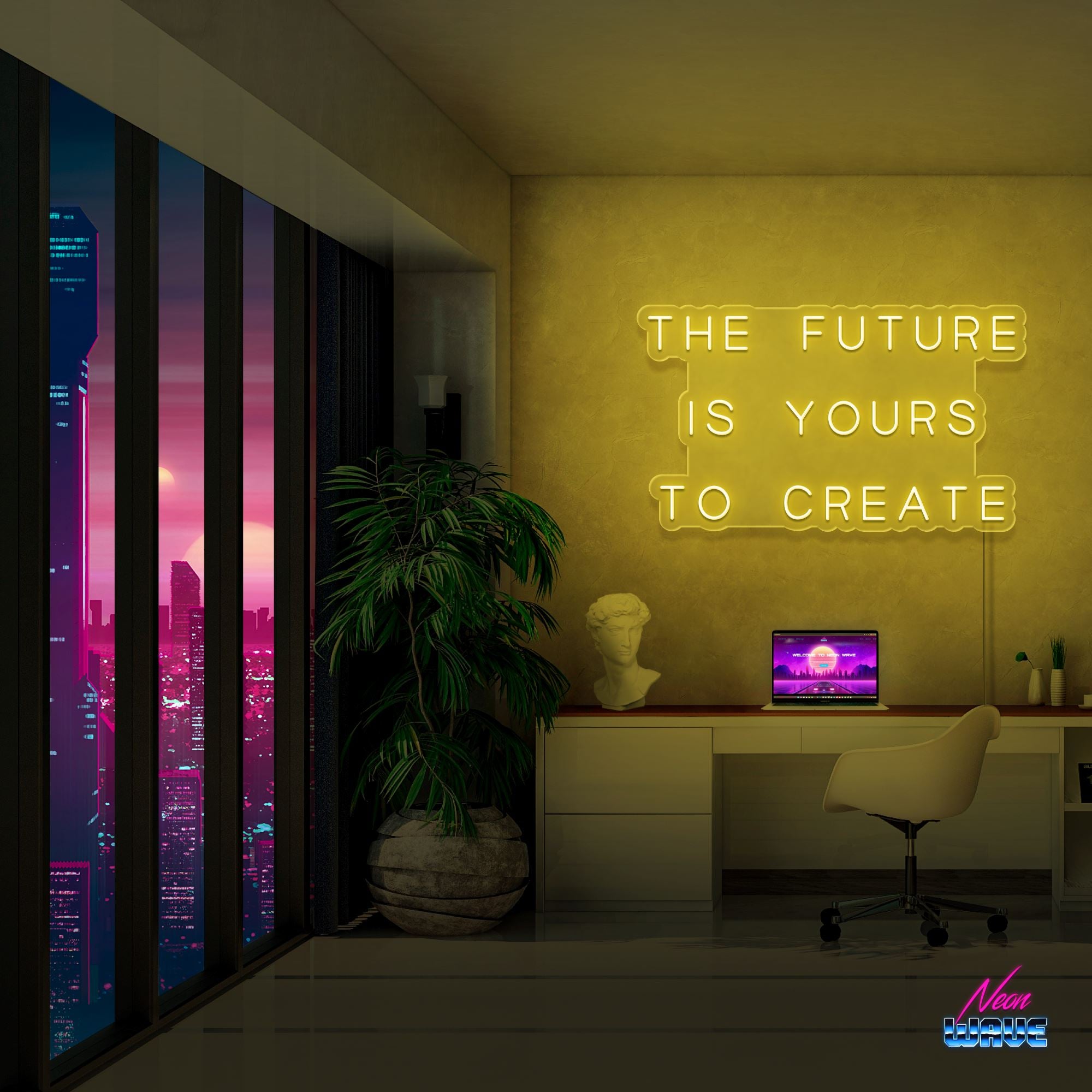 THE FUTURE IS YOURS TO CREATE Neonsign Neonwave.ch 