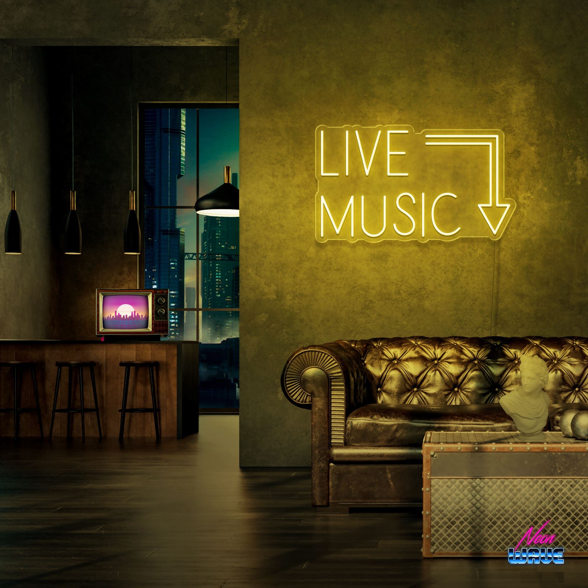 Live Music Neon Sign Neonwave.ch 