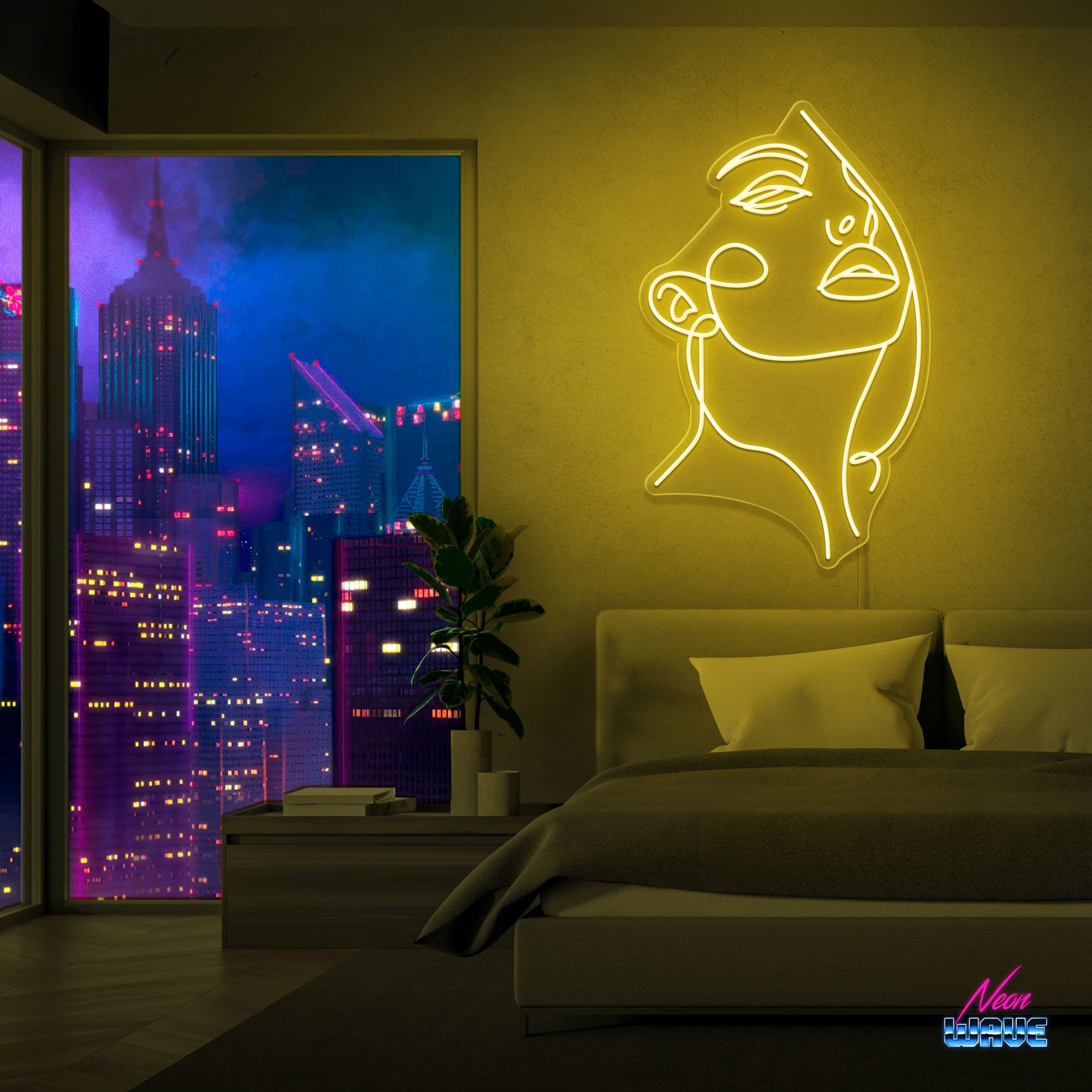 My Beauty Neon Sign Neonwave.ch 100 cm Gelb 